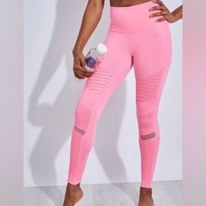 Alo Yoga Moto Legging in Macaron pink size MEDIUM